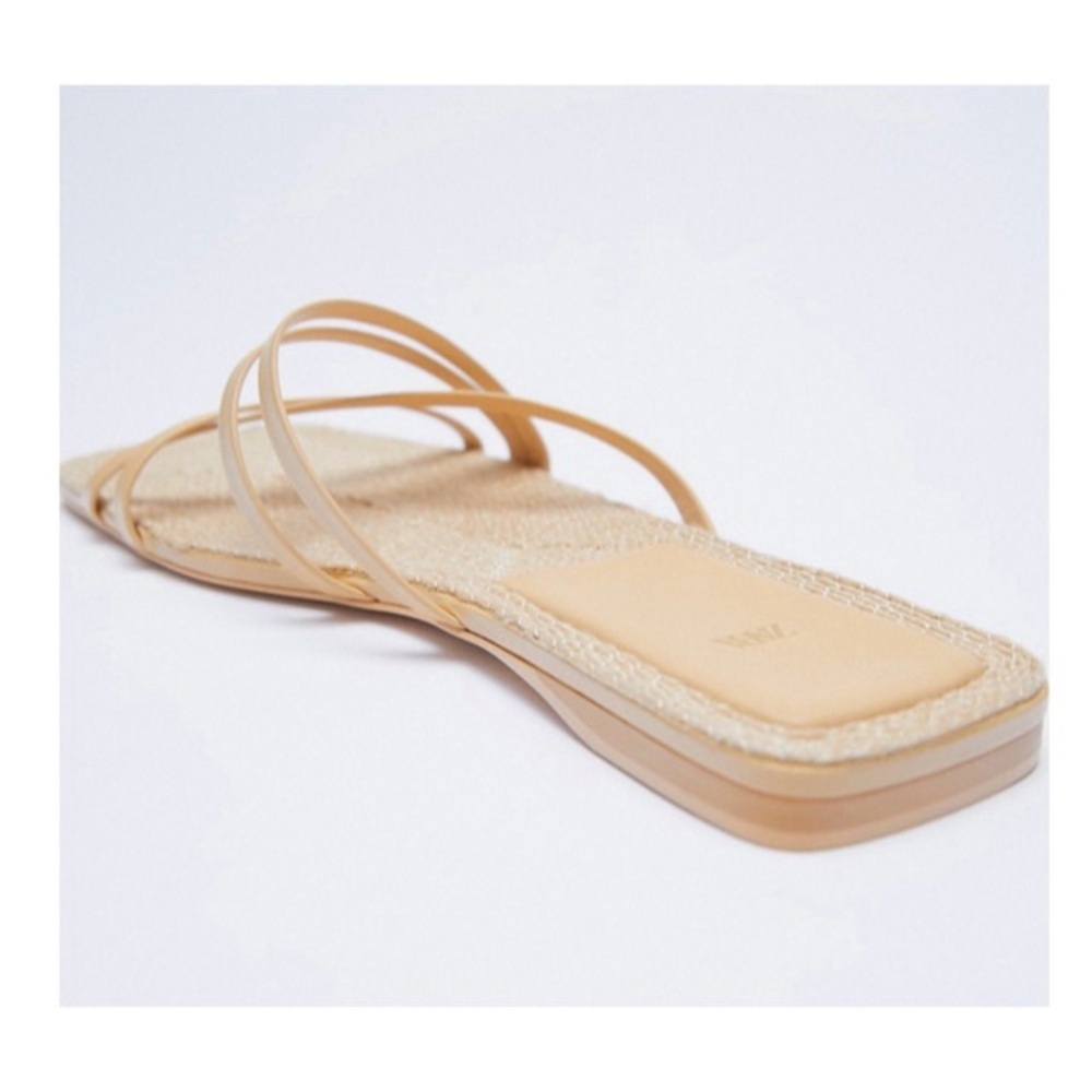 Zara Leather Strappy Sandals - Picture 2 of 5
